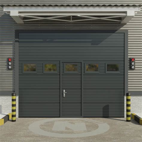 porte industrielle avec hublot|Vente en ligne de portes de garage sectionnelle sur mesure.